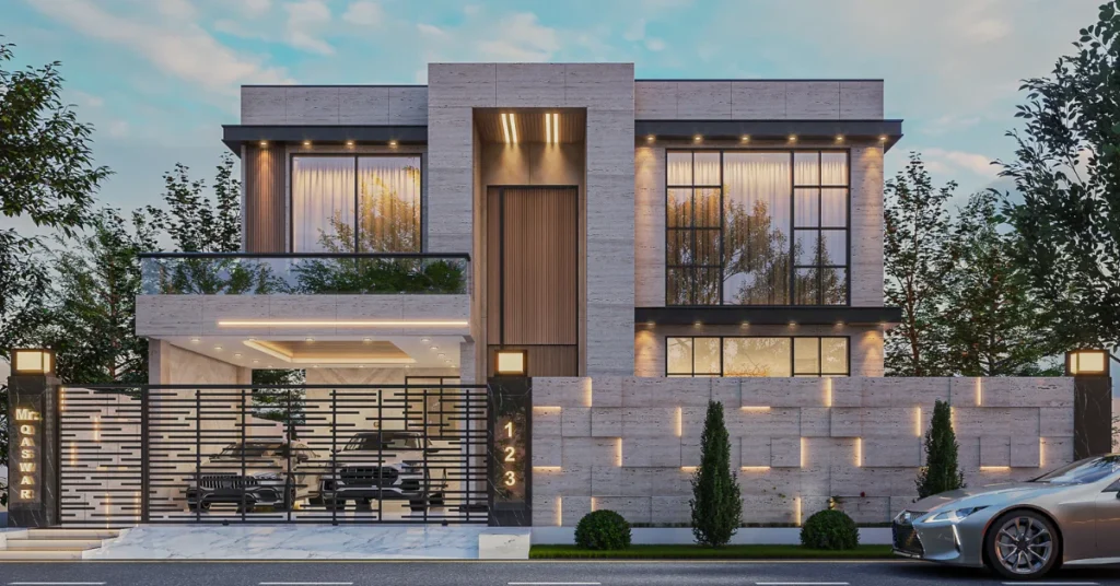 Pavilion Design Consultants - Best Architects in Lahore 1 Kanal Modern House Design - Project by PDC